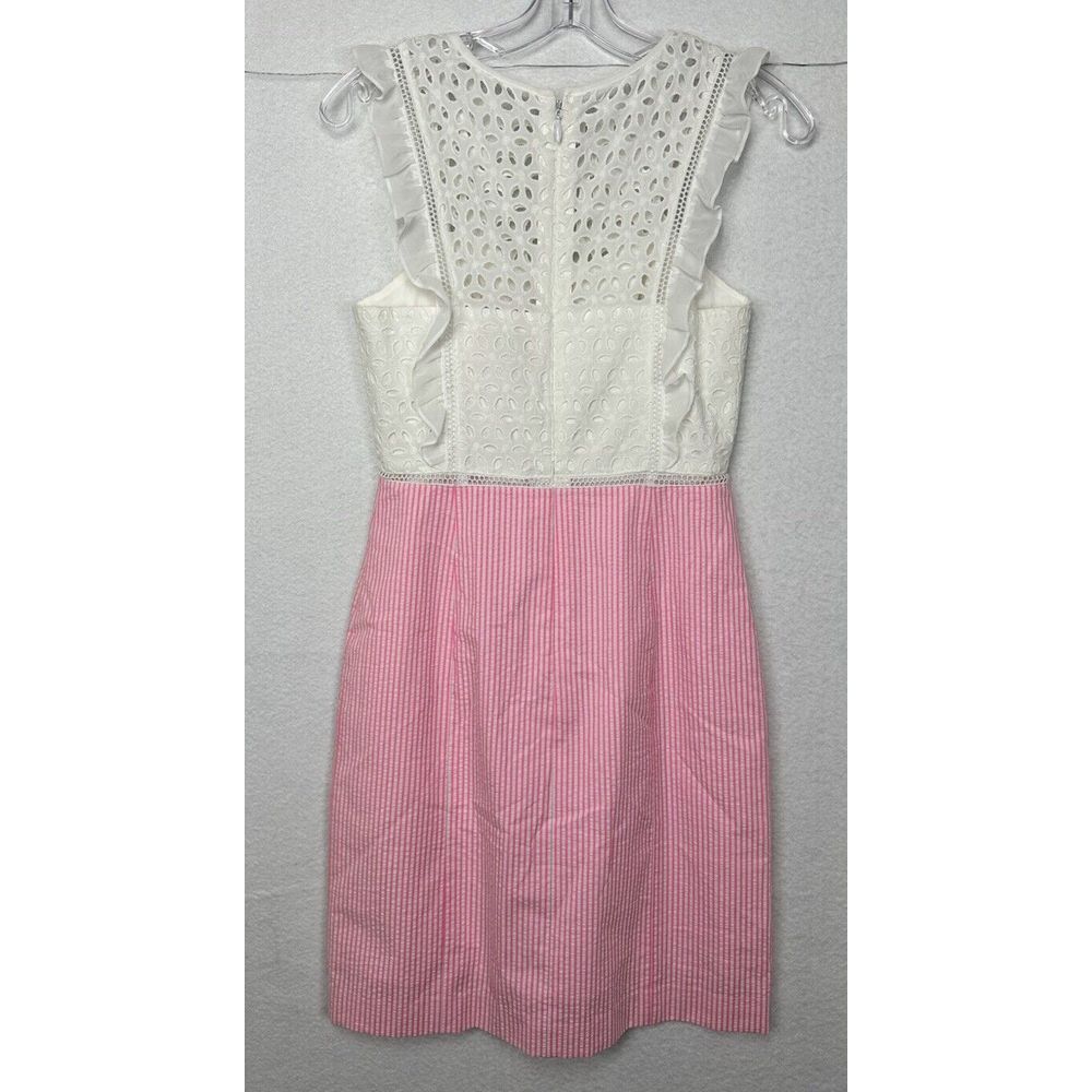 Lilly Pulitzer Maya‎ Shift Dress White & Pink Seersucker Size 0 NEW - Picture 4 of 12